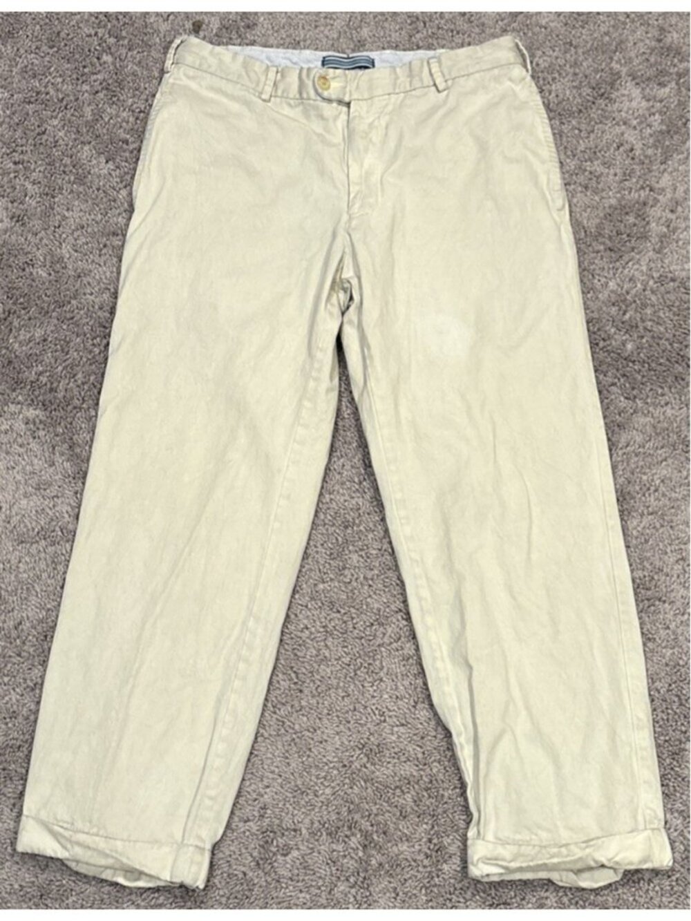 Peter Millar Men Light Beige Khaki Chino Golf Pants Size 32x26